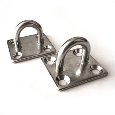 China Stainless Steel Boat Deck Hardware Fittings Diamond Eye Plate Staple Hook Buckle Customized Services for sale