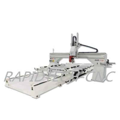 China Building Material Shops Automatic Change Tool 5 Axis Wood CNC Router Carpentry Equipment for sale