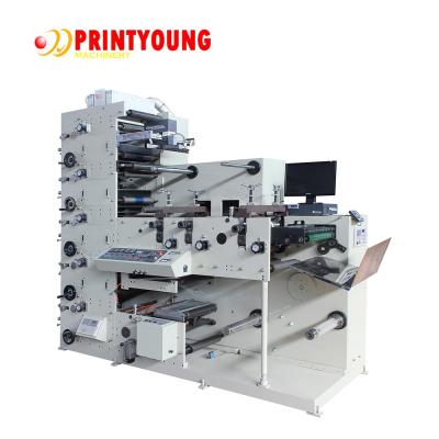 China Garment Shop PRY-320-5D 5 Color Flexo Clothes Label Printing Machine Printing Shop Multi Color Flatbed Printer With Multicolor Die-cutting for sale