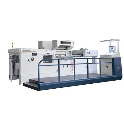 China Hotels AEM-800TQ Automatic Hot Foil Stamping And Cutting Machine With Scrap Stripping for sale