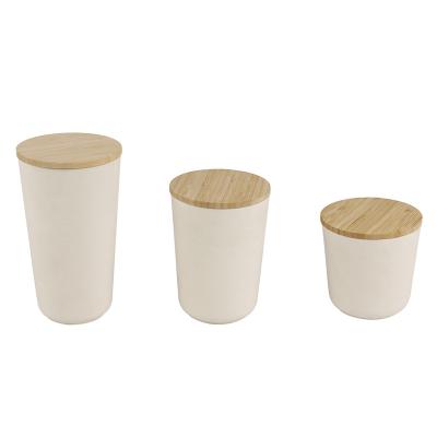 China Airtight Bamboo Fiber Food Storage Container Eco - Friendly Freshness Preservation With Bamboo Lids for sale