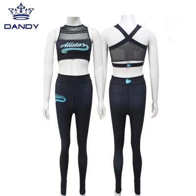 China Breathable Comfortable Soft Skin Contact All Star Practice Wear Cheerleader Tank Top Cheer Practice Outfits Encourage Team Culture Top And Shorts for sale