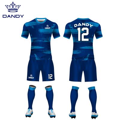 China 100% custom made thai quality polyester mesh boys sublimation soccer jerseys jerseys uniforms quick dry for sale