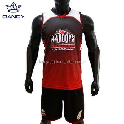 China Antibacterial Custom Number Logo Basketball Jersey Uniform 100% Polyester Cotton for sale