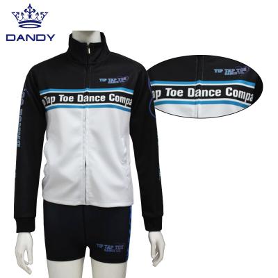 China Breathable Custom Full-zip Sublimation Warm Ups Cheer Jackets High Quality Pullovers for sale