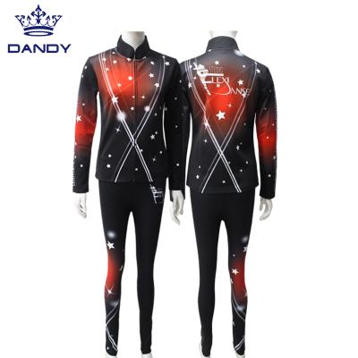 China Custom Logo Sublimation QUICK DRY Custom Cheer Warm Ups Full-zip Full Zip Jacket for sale