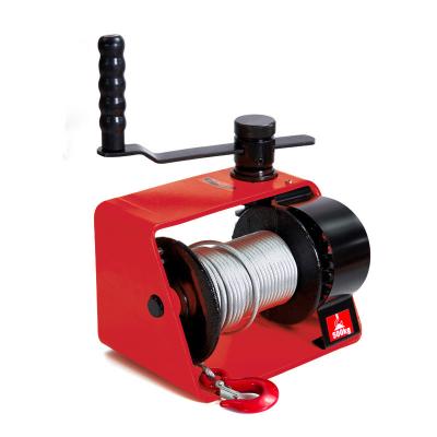 China 250kg-2T Worm Winch Wire Rope Manual Towing Winch / Wire Rope Winch For Boat HWM for sale