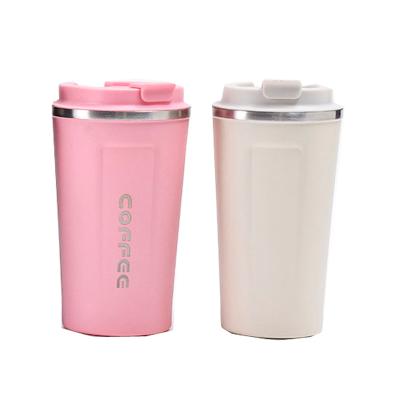 China Modern 500ml customized LOGO large capacity 304 stainless steel roller Mug hot water travel cup beverage juice coffee bottle for sale