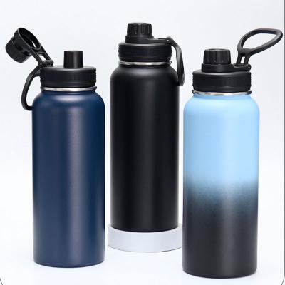 China Sustainable Customized Logo Badge Drinks Mug 1000ml Double Wall Insulated Stainless Steel Vacuum Thermos Sports Water Bottle for sale