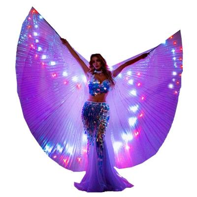 China Carnival Halloween Wing Rave Costumes 30 Belly Dance Dresses SHINYOU Smart LED Isis Wings Light Up Show for sale