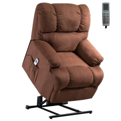 China (Height)Adjustable Electric Control Stand Up Single Riser Fabric Motor Power Lift Chair For Elderly With Massage for sale