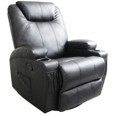 China PU Material Manual Massager 360 Degree Swivel Rocker Recliner Chair With Dual Cupholder for sale