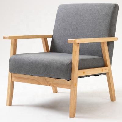 China Wholesale simple style fabric reclining wooden armchair for living room for sale