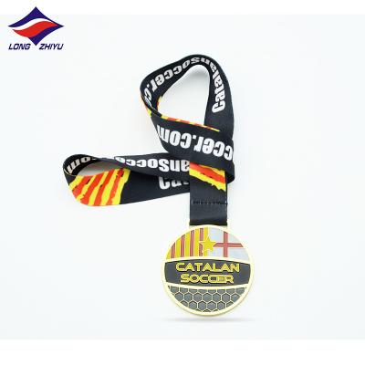 China China Longzhiyu 12 Years Custom Design Souvenir Sport Medallion Football Sports Medals And Trophies for sale