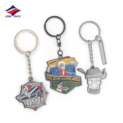 China Longzhiyu Global Cheap Custom Metal Key Chain With Logo Design Promotional Fashion Enamel Keychain Cute Key Ring for sale