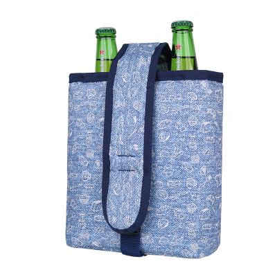 China Vintage Customized Cold Storage Bags for Wine, Beer, Champagne Bottles, 2 Pieces of Cold Drinks Beer Cold Storage Bags for sale