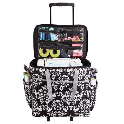 China Travel Luggage Sewing Machine Organizer Bag Rolling Sewing Machine Carrying Case Trolley Tool Bag LZJJ-1194 for sale