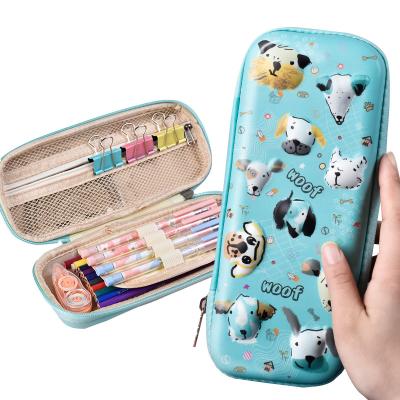 China Schools & Offices 3D Stereo Large Capacity Animal Pencil Bags For School 3D Embossed Pen Case Fashionable Girl's Pencil Bag For Kids for sale