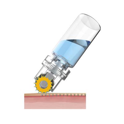 China CE goedgekeurd 64 Gold Tips Hydra Microneedle Titanium Derma Roller voor hyaluronzuur Te koop