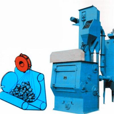 China Garment shops strain peening machines/high quality crawler shot blasting machine/rubber type conveyor belt shot blasting crawler tumble machine for sale