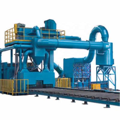 China Building Material Stores Roller Conveyor Shot Blasting Machine for Steel Plate/Flat Steel/Angle Steel Cleaning for sale