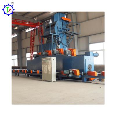 China Building material stores wholesale TZQ69 series 0.5 fully automatic | 6m/min Stepless Steel Plate Shot Blasting Machine for sale