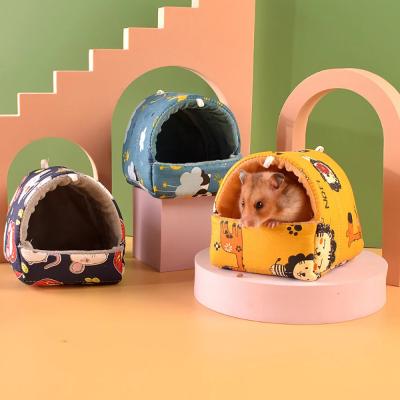 China Environmentally Friendly Small Pets Hanging House Guinea Pig Mouse Hamster Plush Cotton Hammock Accessories Rat Rodent Fleece Soft Warm Beds Nest Cages for sale