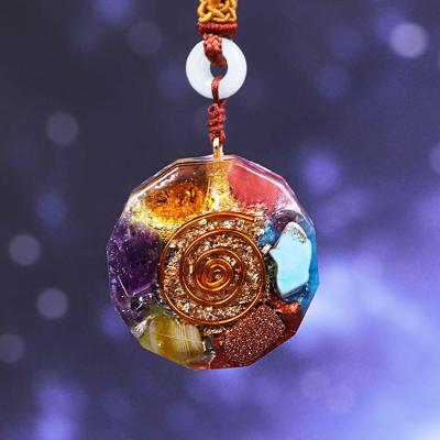 China India Reiki Balance Energy Necklace For Women Men Fashion Jewelry 7 Chakra Orgone Yoga Pendant Necklace for sale