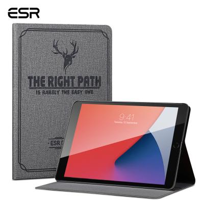 China Reliable Auto Sleep/Wake ESR Log Case For iPad 10.2 Inch 2020 Case Fit Smart Keyboard With Soft TPU Bumper For iPad 8th Generation for sale