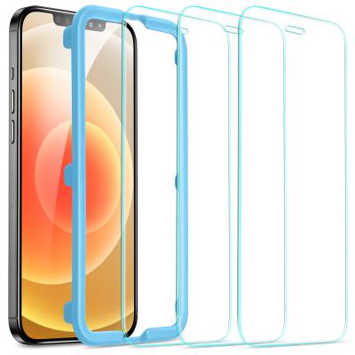 China 3Packs ESR Bubble Free Tempered Glass For iPhone 12 Screen Protectors With Install View for sale