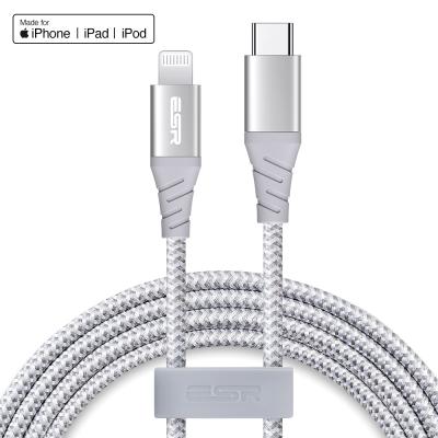 China High Speed ​​Data Charging ESR 3.3ft/1m MFi USB-C to Lightning PD Charging Cable for sale