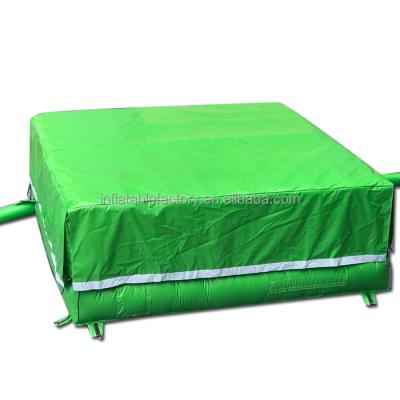 China Green 4x4x1.5m airbag , trampoline park air bag, safe air bag for jumping for sale