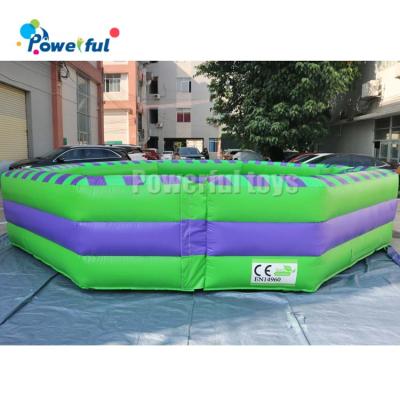 China 8 Person last man standing Inflatable Wipeout Game Total Wipeout Trampoline Jump for sale