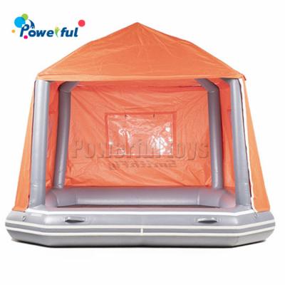 Chine commercial inflatable tent swimming marina platform floating raft tent for Campsite à vendre