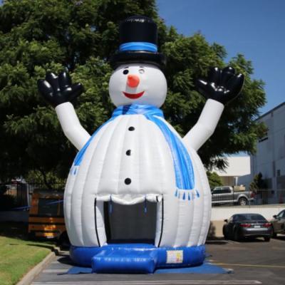 China Outdoor event snowman bouncy castle inflatable Christmas air bounce for sale