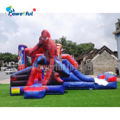 Cina 21.3 feet jumper combo bounce and slide spiderman inflatable bouncer house in vendita