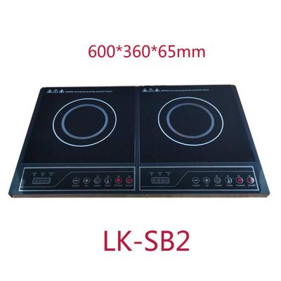 China Household LED Factory Double Burner Press Buytton Electric Induction Cooker for sale