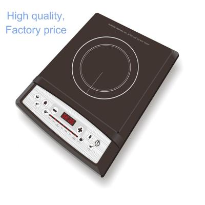 China Hotel 220V Dish Simple Black Crystal Home Use Electric Induction Range Mini Stove Hot Pot Cooker With Cb Ce for sale