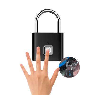 China Best OEM USB Rechargeable Waterproof Luxury Door Lock Fingerprint Screen Print Gym Open Smart Padlock Large for sale