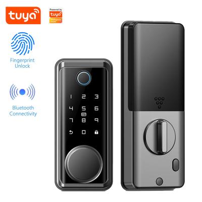 China baodu TT lock tuya Wifi Controlled Fingerprint Deadbolt Auto Lock Keyless Smart Door Lock With D01 for sale