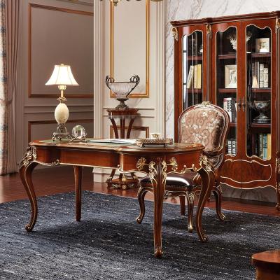 China British style home study room furniture desk and antique luxury reading chair for sale