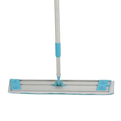 China Sustainable 360 ​​Rotating Aluminum Mop Head Refill Frame Handle Microfiber Floor Cleaning Flat Mop for sale