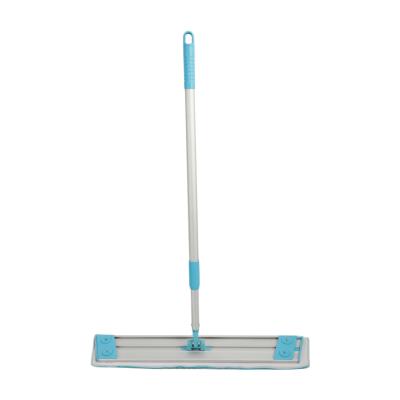 China Sustainable Easy Use 360 ​​Aluminum Swivel Plate Telescopic Handle Cleaning Flat Mop for sale