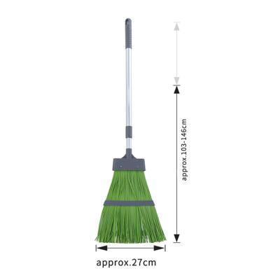 China Plastic Wholesale Garden Tools Long Handle Broom For Sweeping Grass for sale