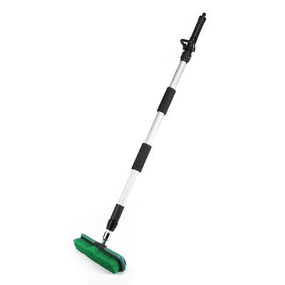 China Car Wahing Telescopic Aluminum Handle Walk Through Car Cleaning Water Brush for sale