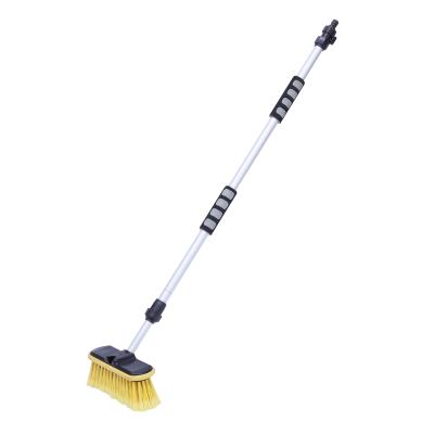 China Wholesale Long Handle Extendable Cleaning Water Flow Through Brush Car Wash Broom for sale