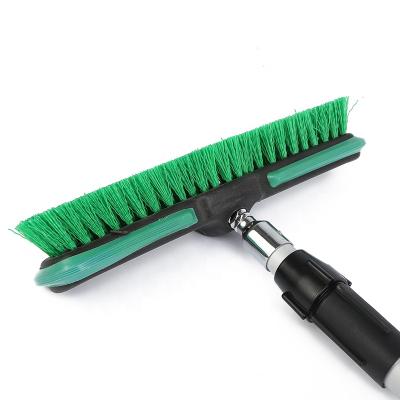 China Car Care Telescopic Long Handle Plastic Water Drain Through Car Wash Brush for sale