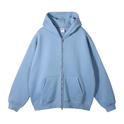 China Anti-wrinkle Wholesale custom logo printing 100% cotton blank double zipper casual sports hoodie for men for sale