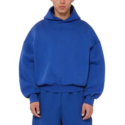 China Other high quality 500g heavyweight cotton french terry oversized hoodie heavy cotton fleece custom streetwear boxy cropped hoodie for sale