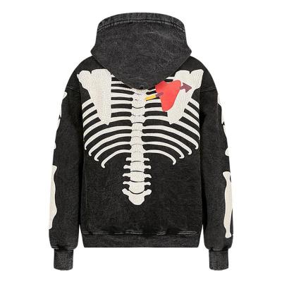 China Casual Vintage QUICK DRY Wash Design Fashion Print Bone DiZNEW Basic Hoodie Plus Size Ladies Hoodies for sale